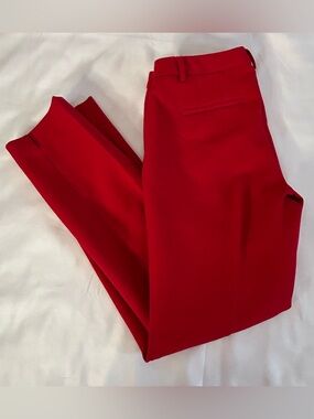 Talbots Red Hampshire Ankle Pants Size 2